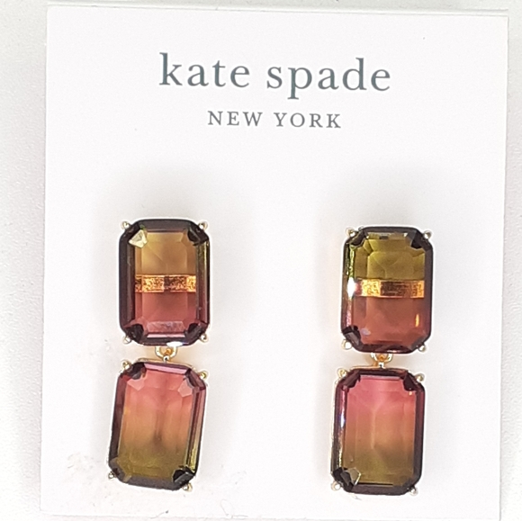 kate spade Jewelry - Kate Spade Ombré Double Drop Earrings NWT